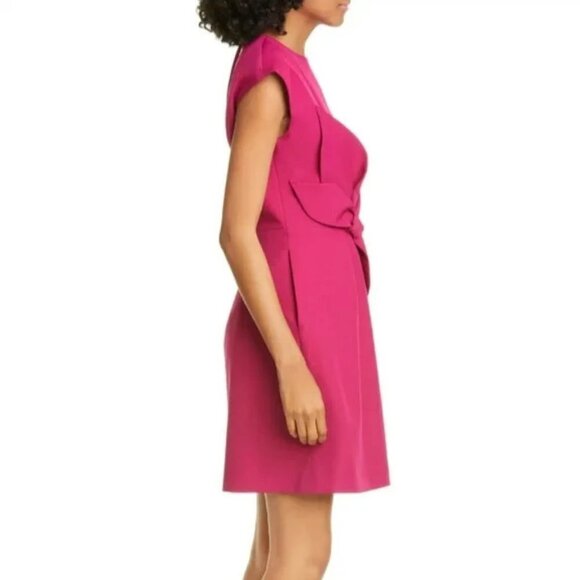 Women's 2 (6) Ted Baker London Magenta Polly Structured Bow Mini Dress Bold Fun - Picture 2 of 11